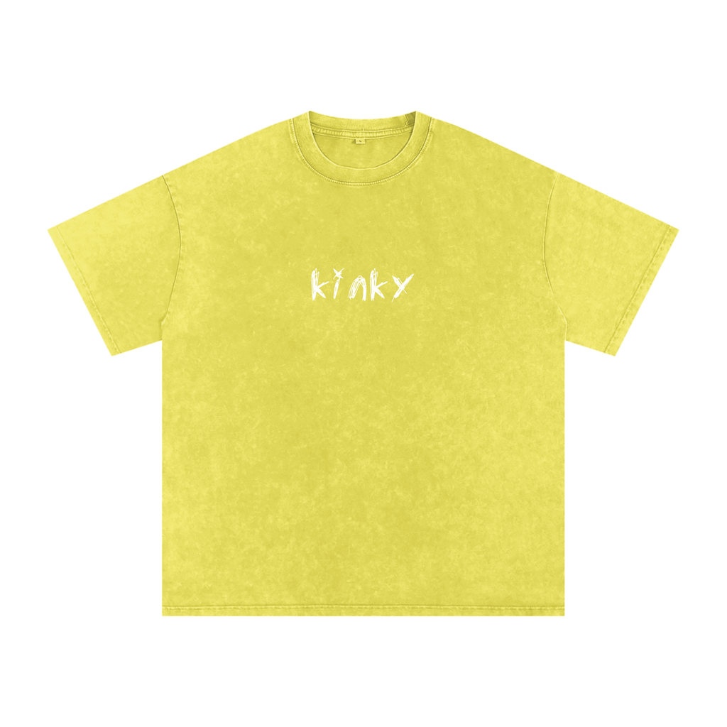 Kinky Snow Washed Oversized Cotton T-Shirt