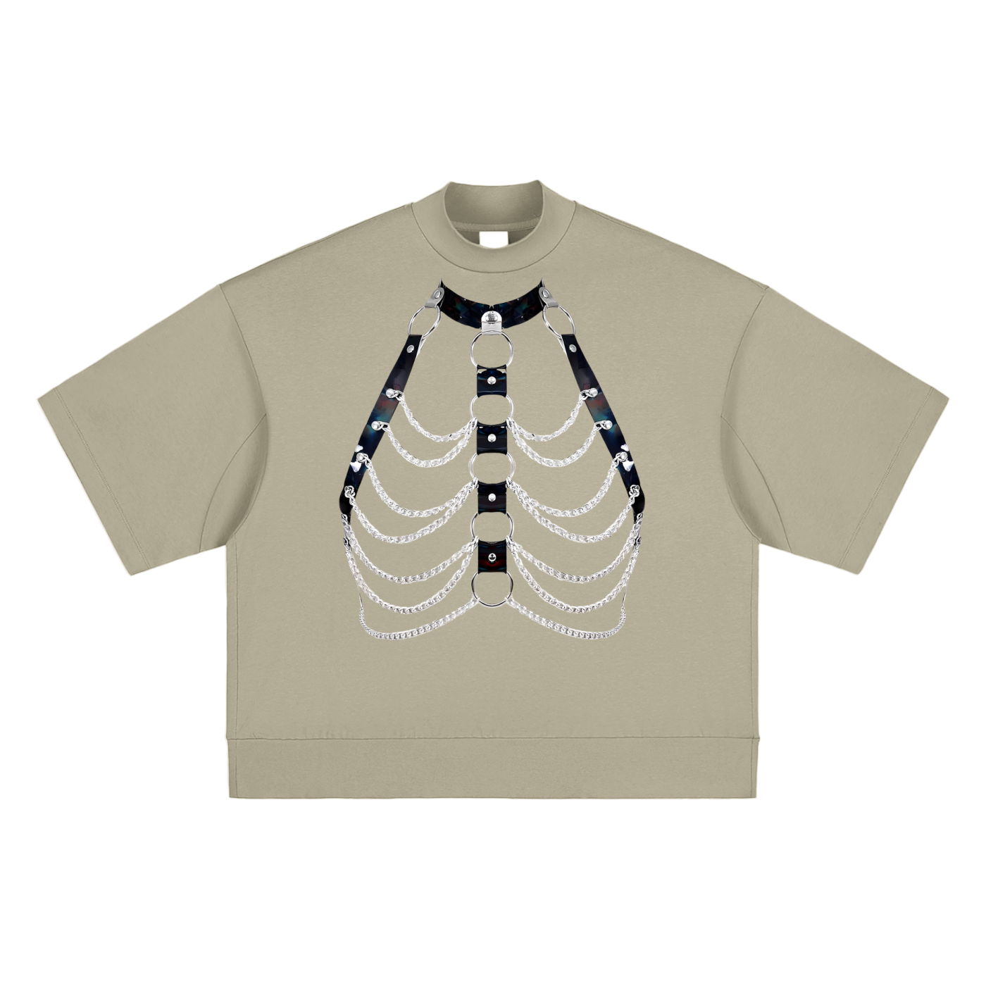 Heavyweight Oversized Mock Neck T-shirt