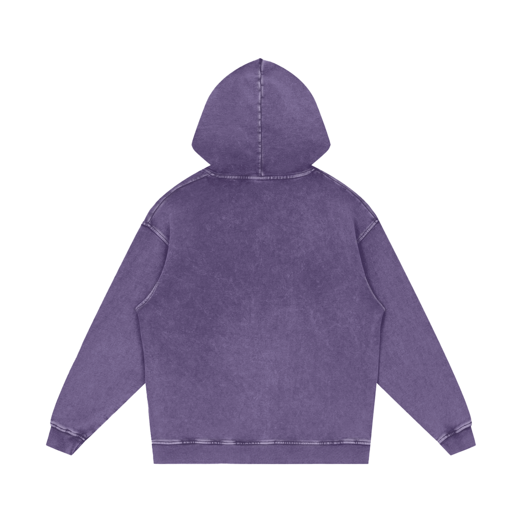 Snow Washed Loose Cotton Hoodie