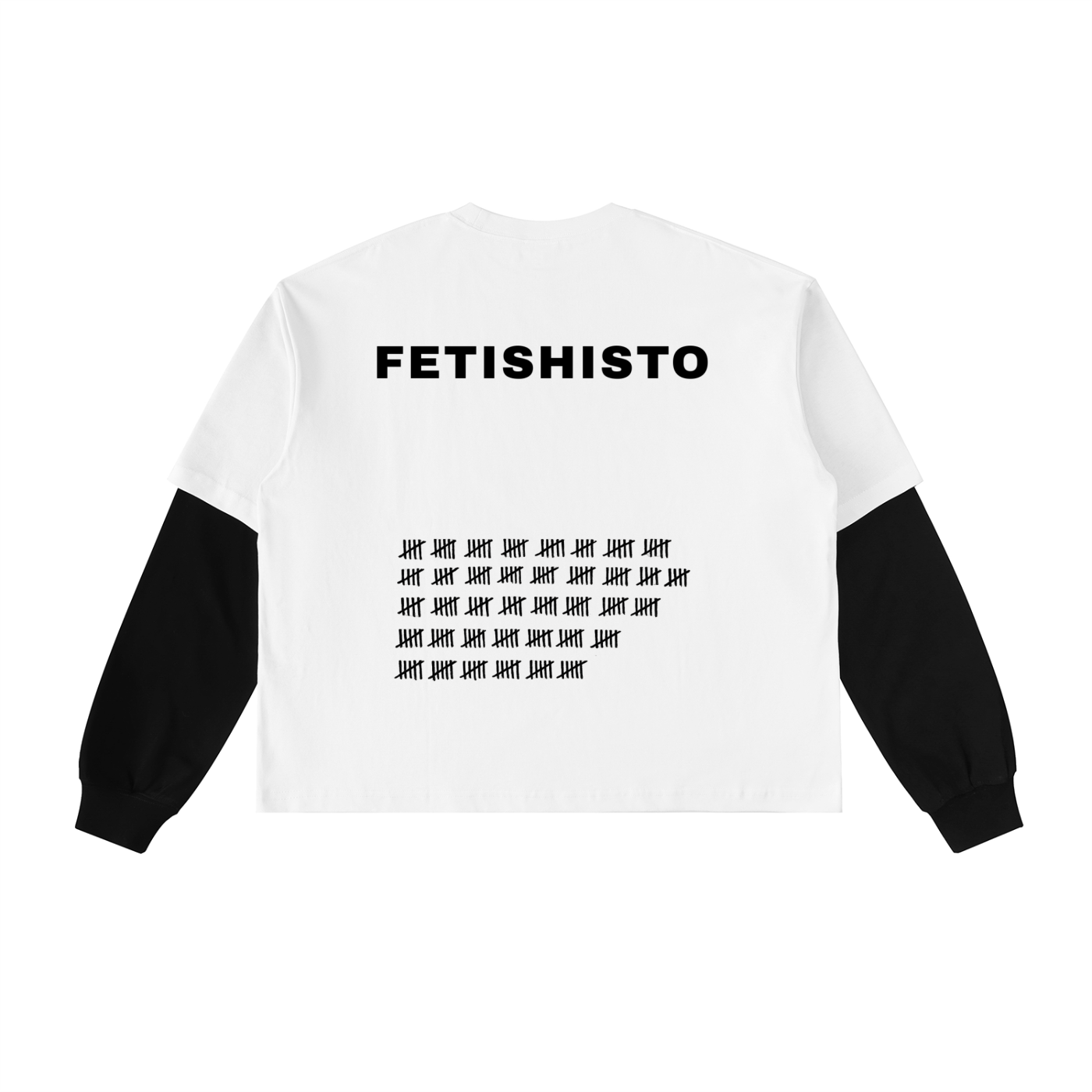 Layered Contrast Sleeve Cotton T-Shirt