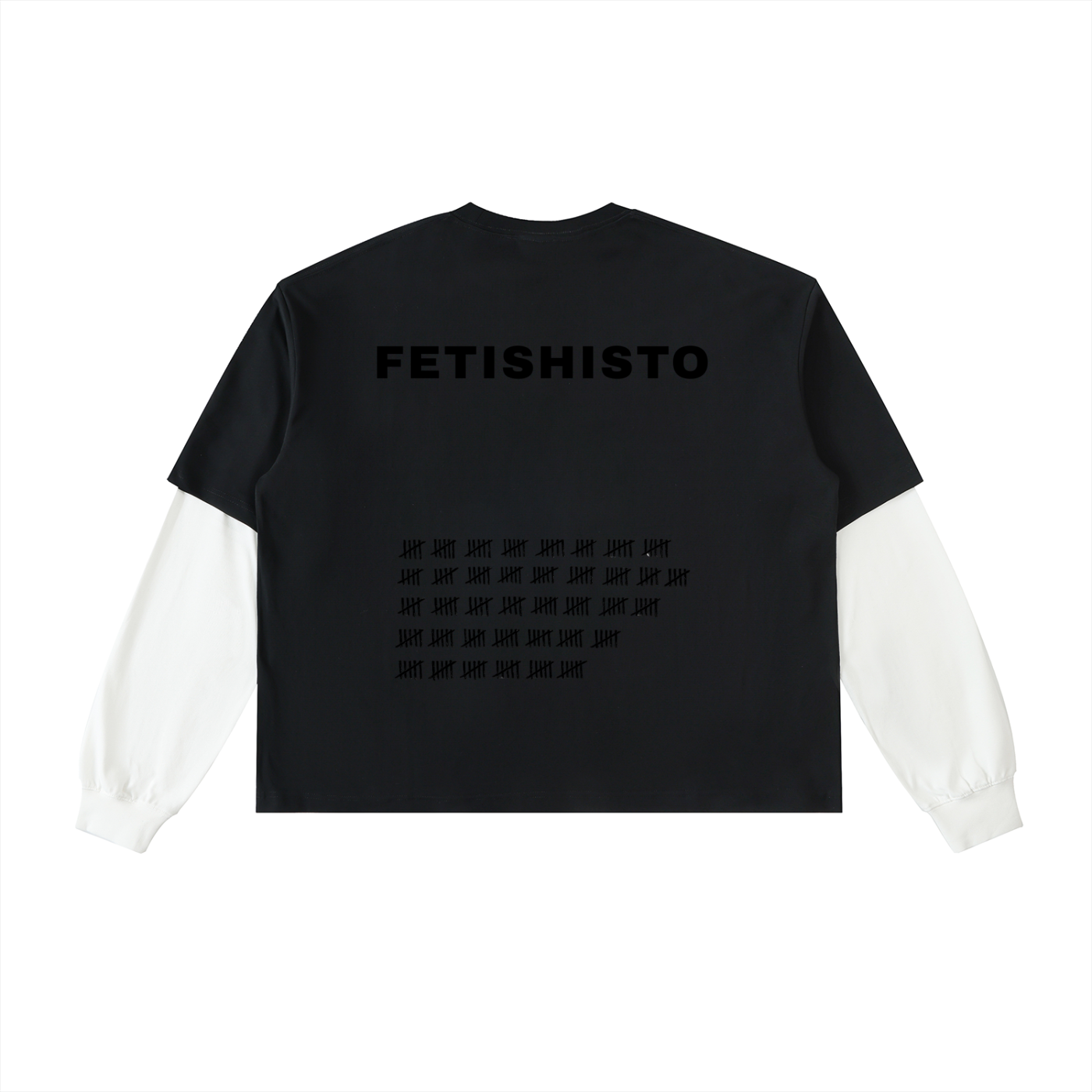 Layered Contrast Sleeve Cotton T-Shirt