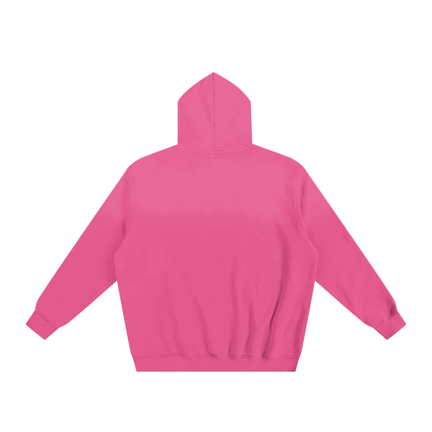FETISHISTO pink fetish fashion hoodie with long sleeves and hood, back view