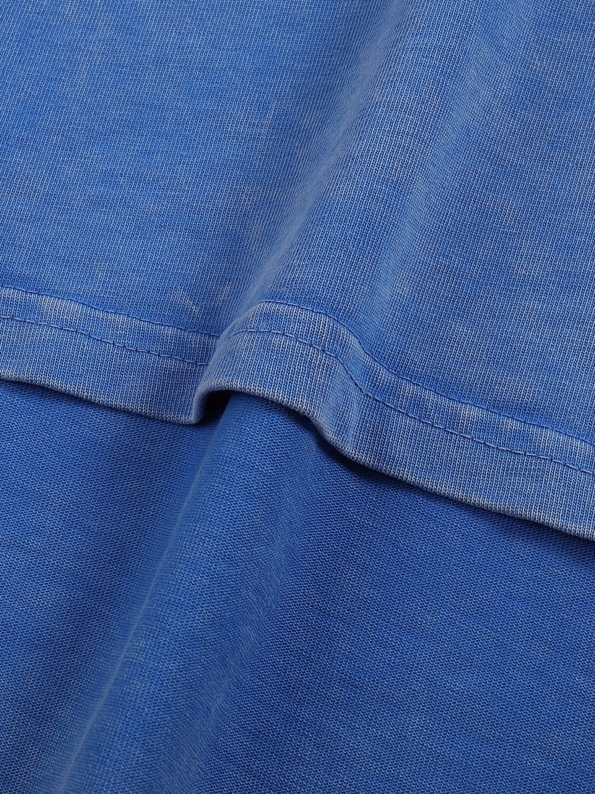 FETISHISTO Snow Washed Oversized T-Shirt with Graphic Design