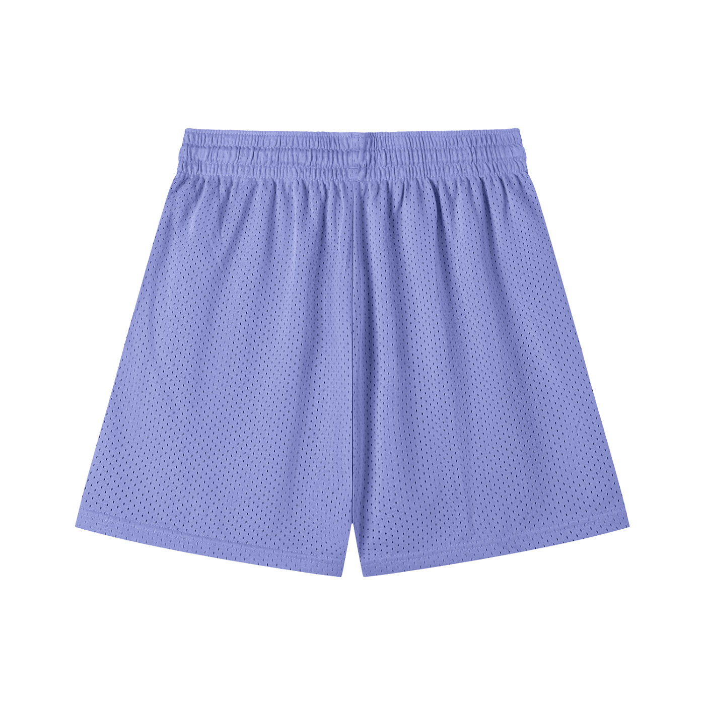 FETISHISTO light purple mesh drawstring shorts with elastic waistband and breathable fabric