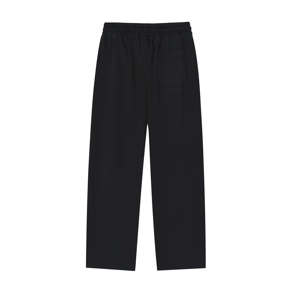 FETISHISTO black reflection striped sweatpants with elastic waistband and back pocket