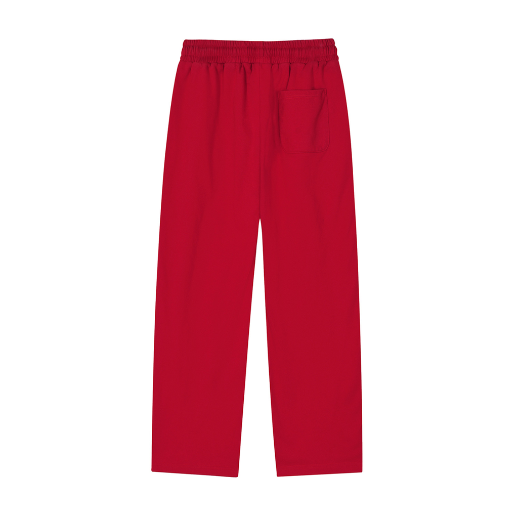 FETISHISTO red reflection striped sweatpants with elastic waistband and back pocket