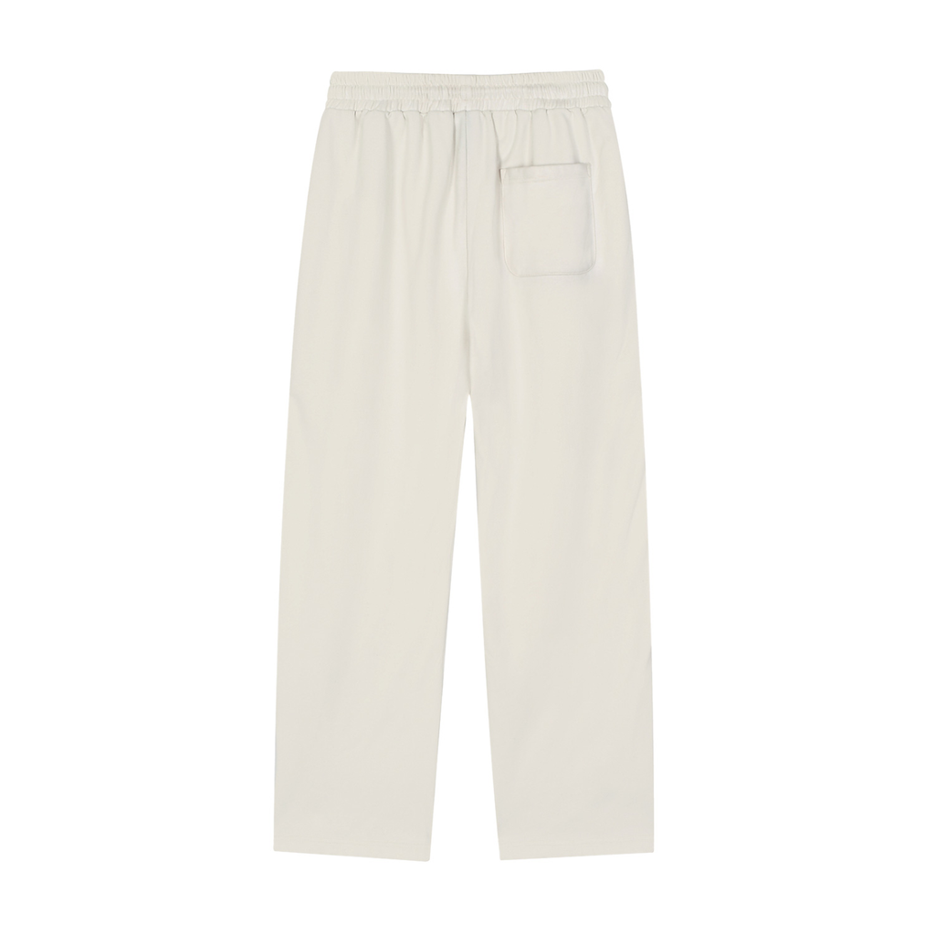 FETISHISTO off-white reflection striped sweatpants with elastic waistband and back pocket