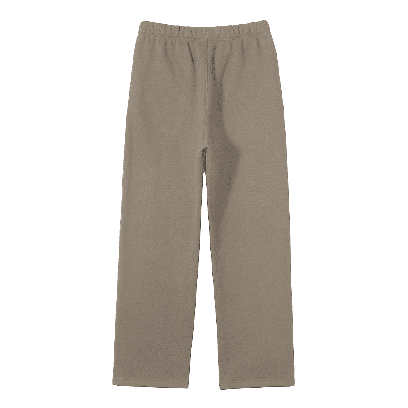 FETISHISTO unisex fleece straight leg pants in beige with elastic waistband for comfort