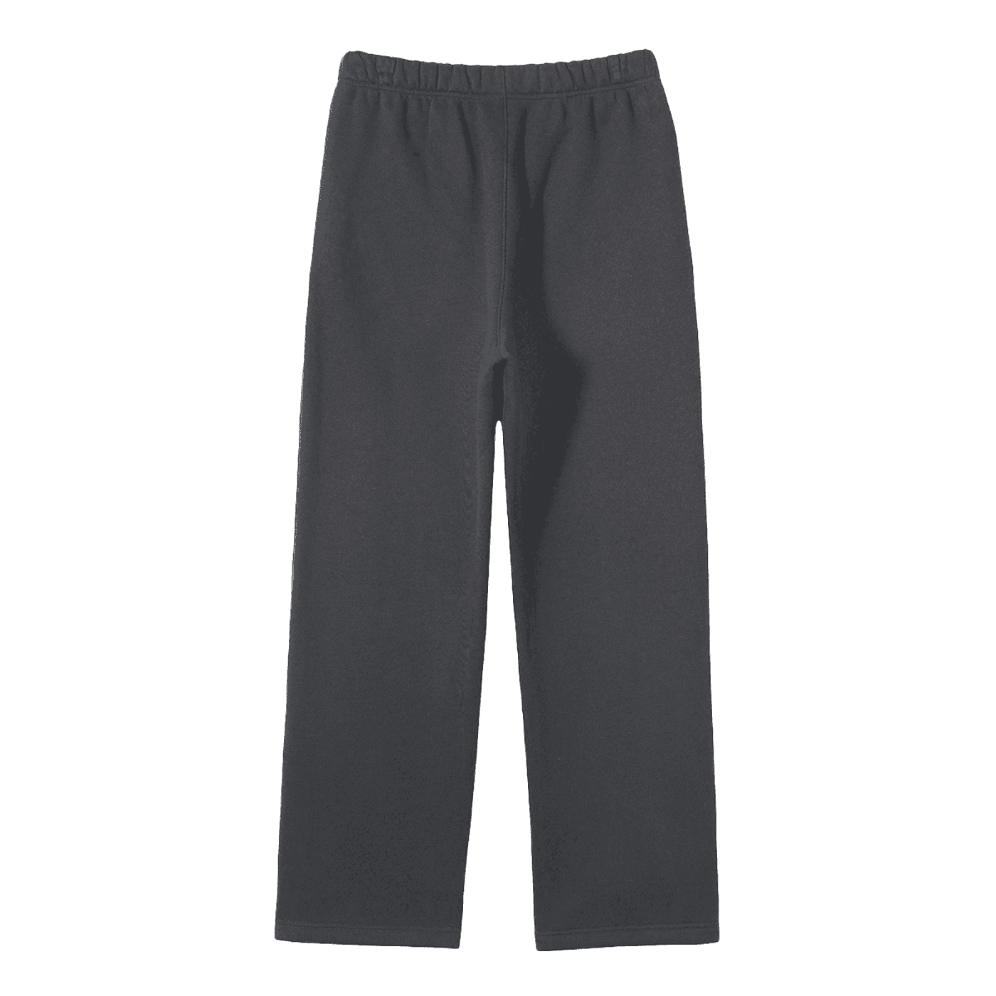 FETISHISTO unisex fleece straight leg pants in dark gray with an elastic waistband