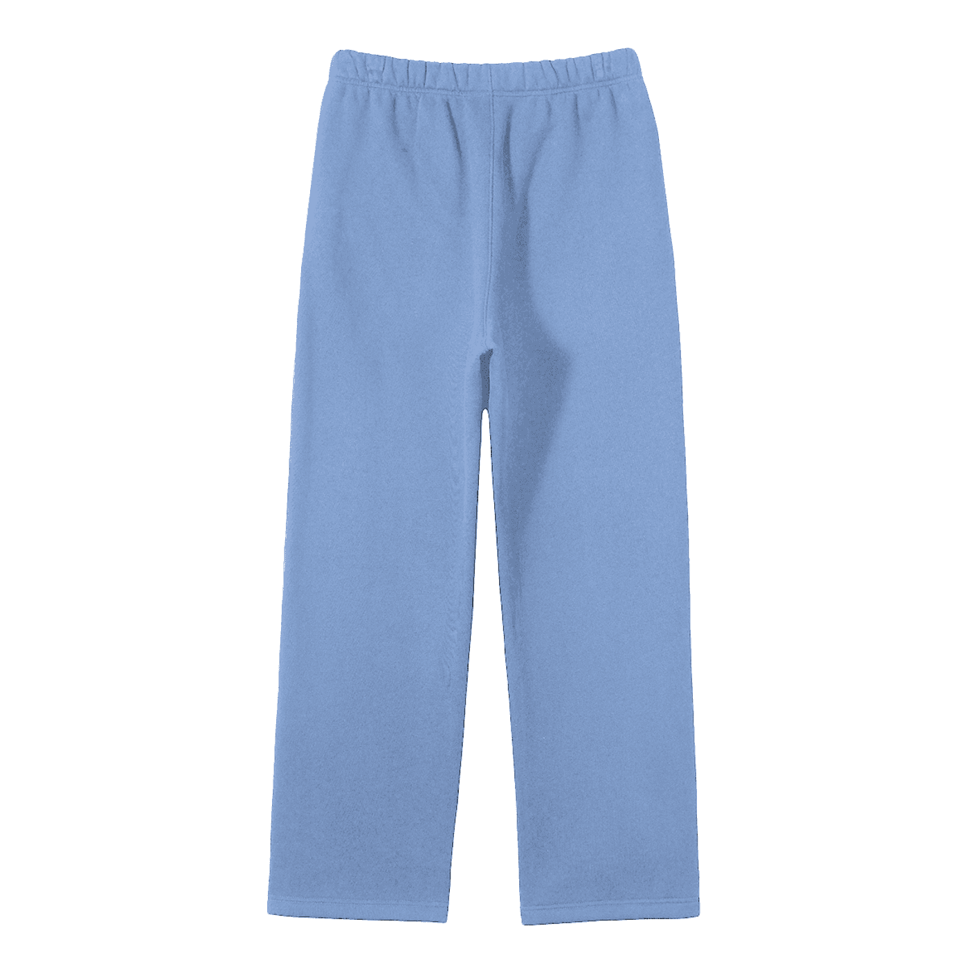 Light blue unisex fleece straight leg pants with elastic waistband by FETISHISTO