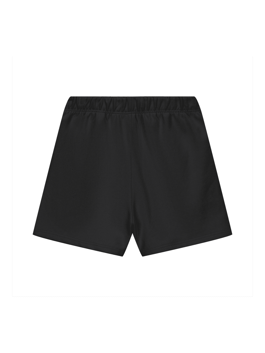 FETISHISTO black unisex heavyweight fleece shorts with elastic waistband for comfortable fit