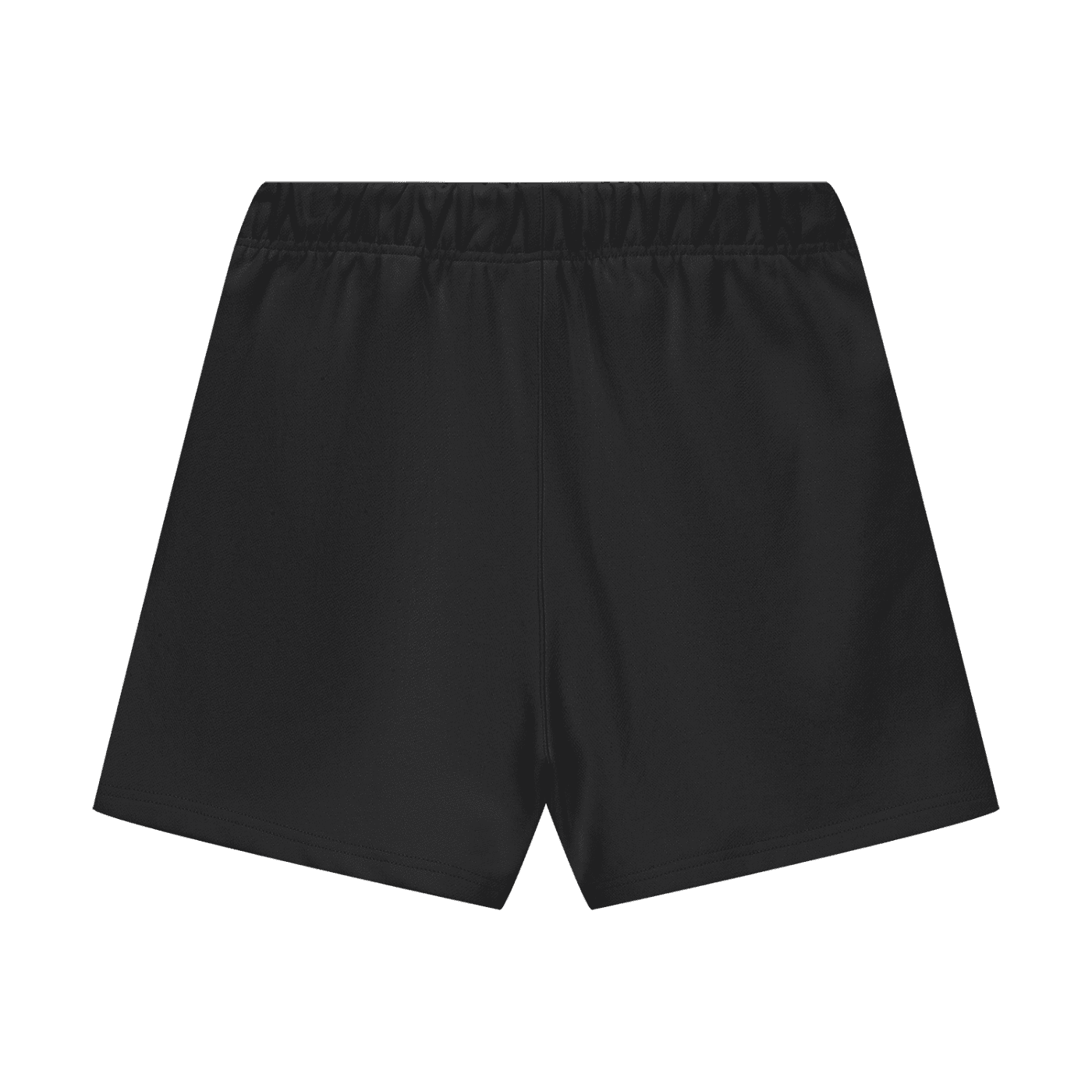 Black unisex heavyweight fleece shorts with elastic waistband by FETISHISTO