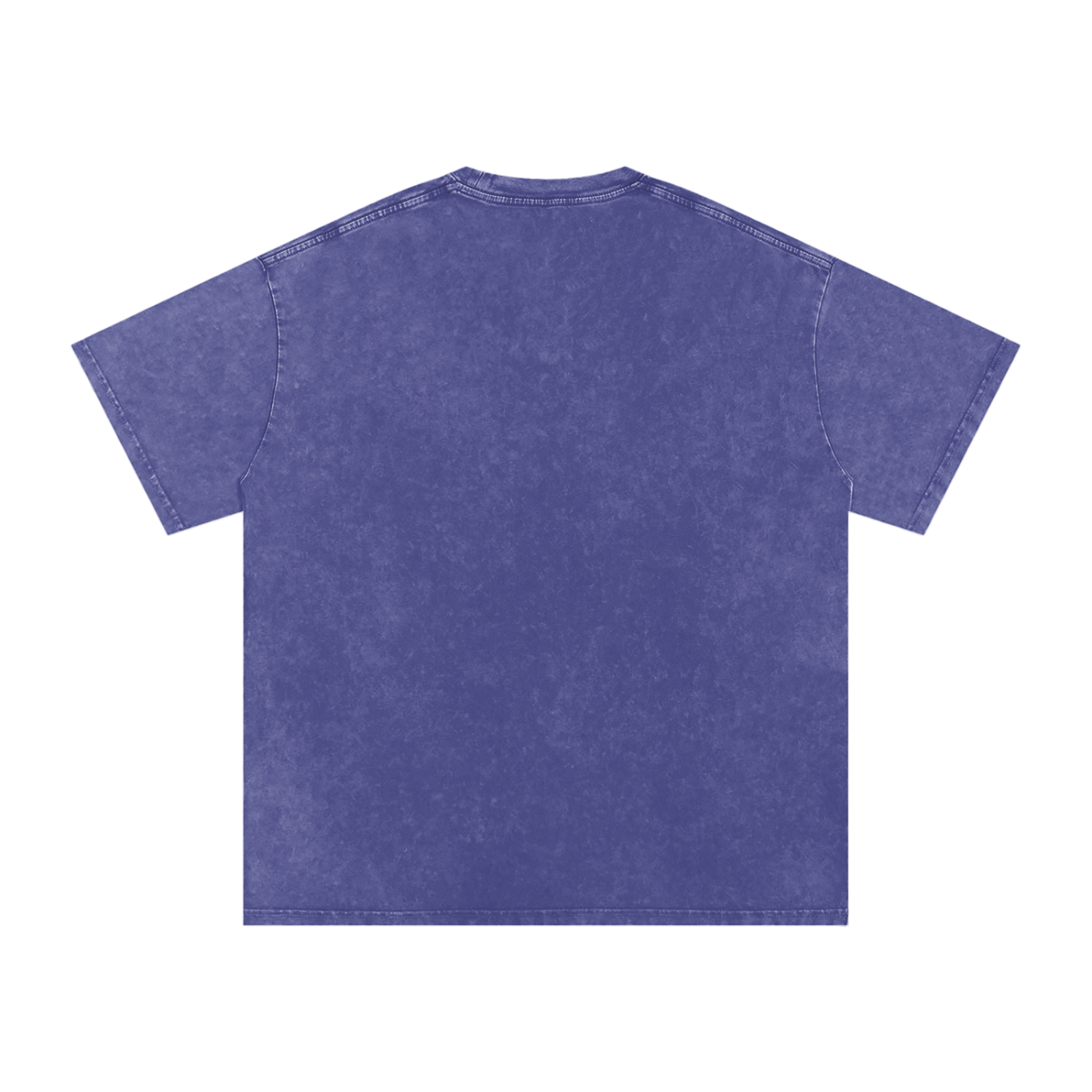 FETISHISTO purple snow washed oversized t-shirt shown from the back with short sleeves and relaxed fit