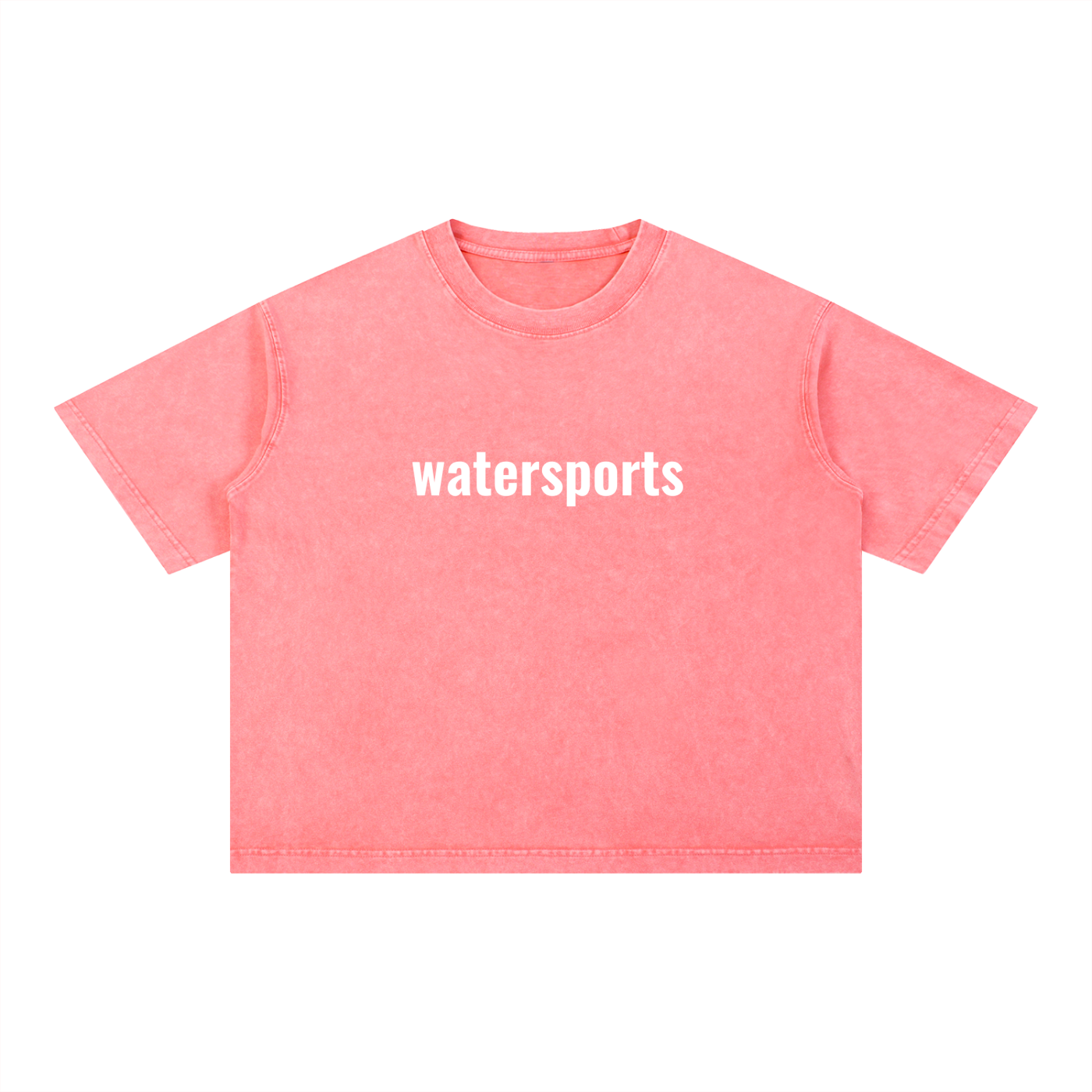 FETISHISTO pink mineral wash boxy t-shirt with watersports print and relaxed fit